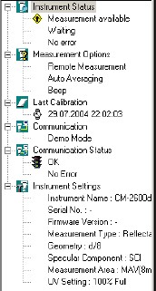 SpectraMagicTM NX的状态窗